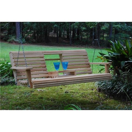 Louisiana Cypress Swings And Things Louisiana Cypress Swings CSF5  Flip Console Swing- 5 Feet CSF5